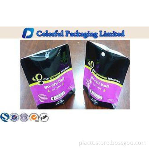Food Round Handle Biodegradable Stand Up Pouch Heat Seal To